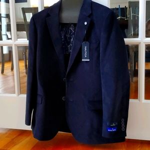 Men's navy blue corduroy blazer